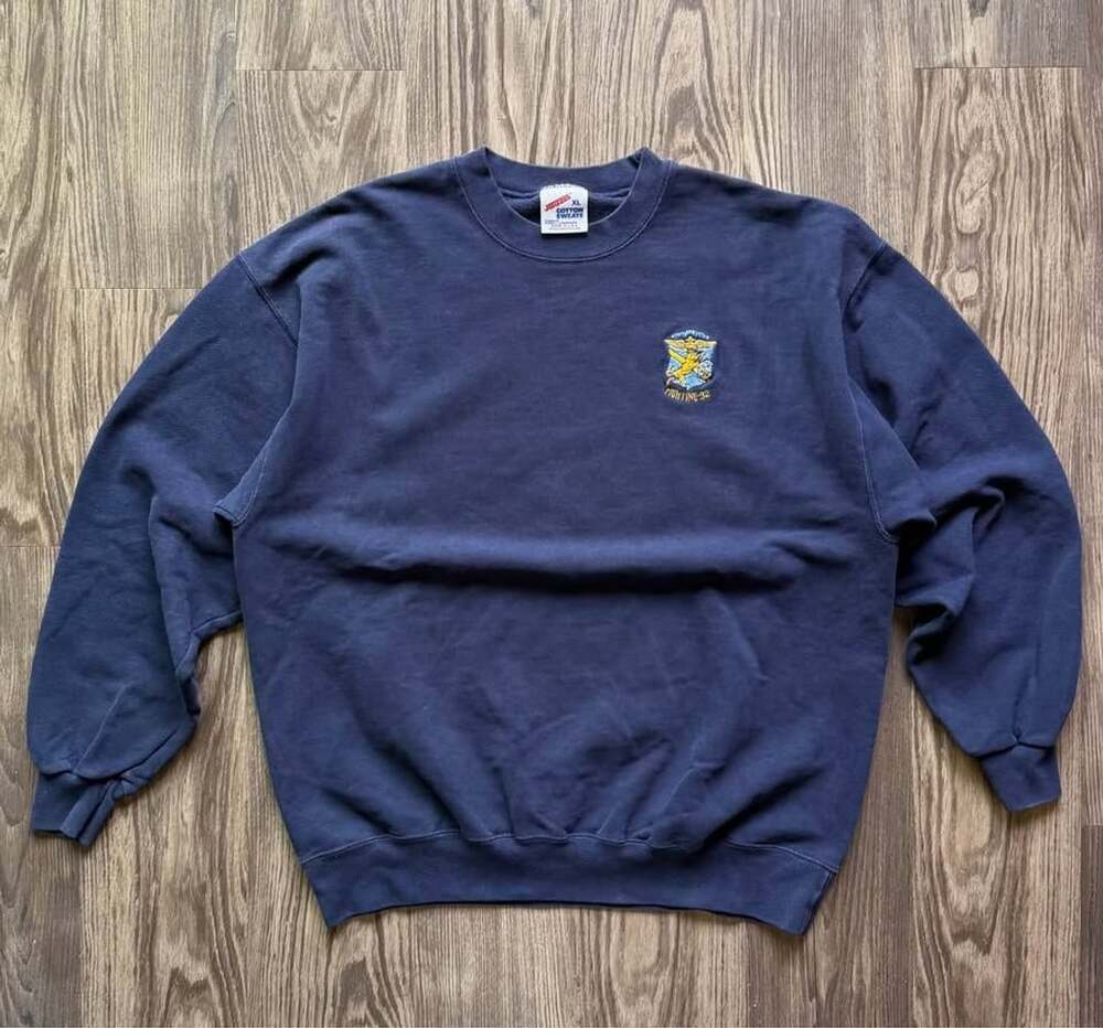 VTG Fighting-32 U.S. Navy Squadron Embroidered Pegasus Crewneck Sweatshirt
